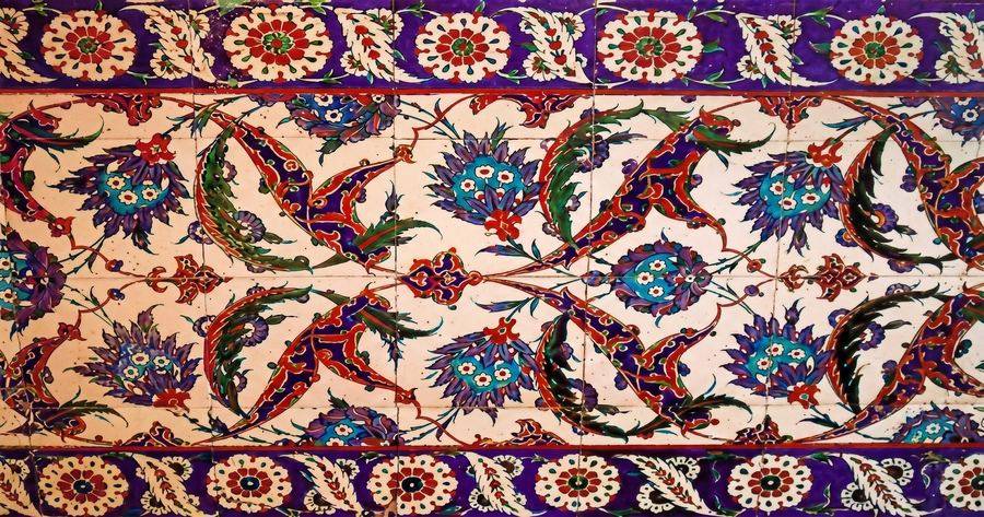 Tilework at the Sultanahmet Mosque