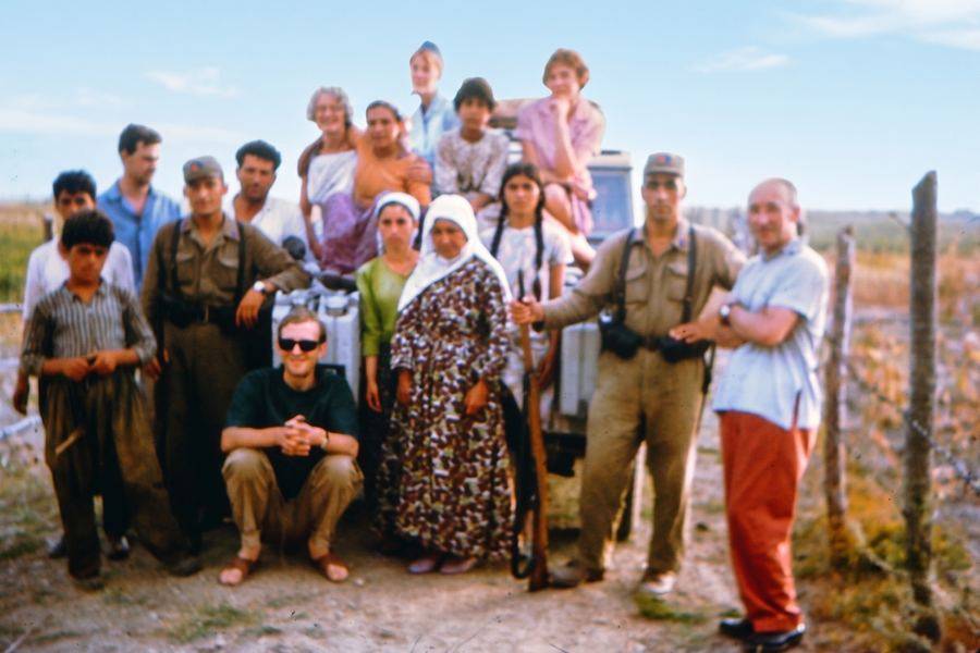 With villagers at Payas just off the beach