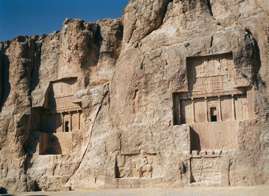 The burial vaults of Achaemenian Kings – the burial chamber of Darius the Great on the right