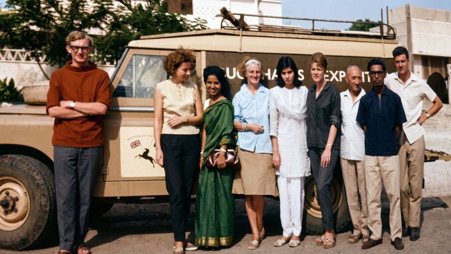 L to R: Graham Boyes, Patricia Vaughan, Talat Khan, Hilda Kersey, Anjum Zafar, Valerie Boyes, Dr. Robert W Kersey, Faruq Khan, Patrick Vaughan